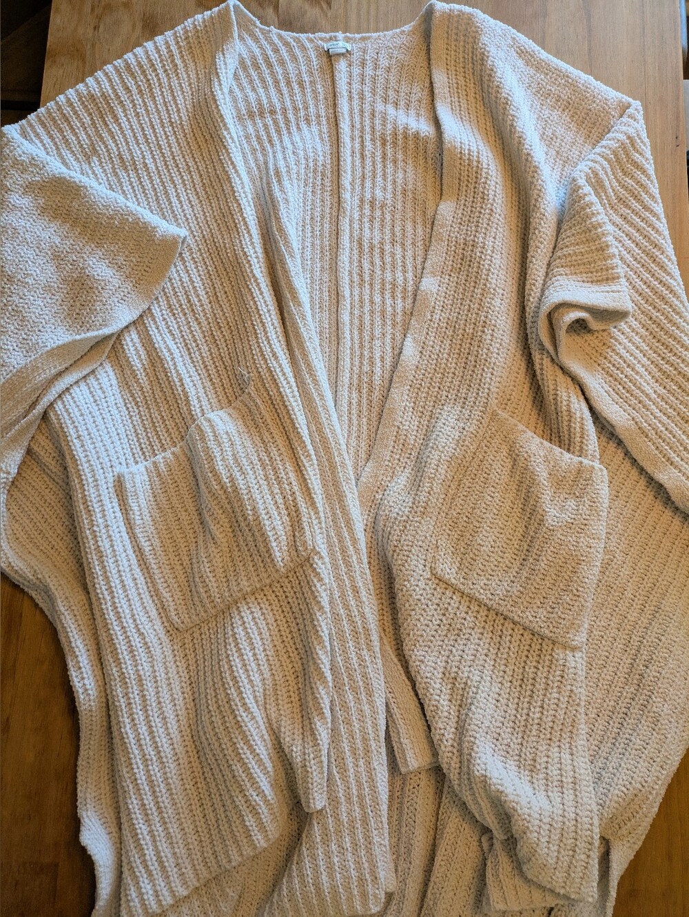Aerie Light Grey Sweater Cardigan